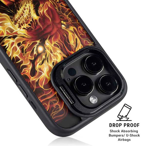 Fire Tiger by Tom Wood iPhone 15 Pro Kickstand Case